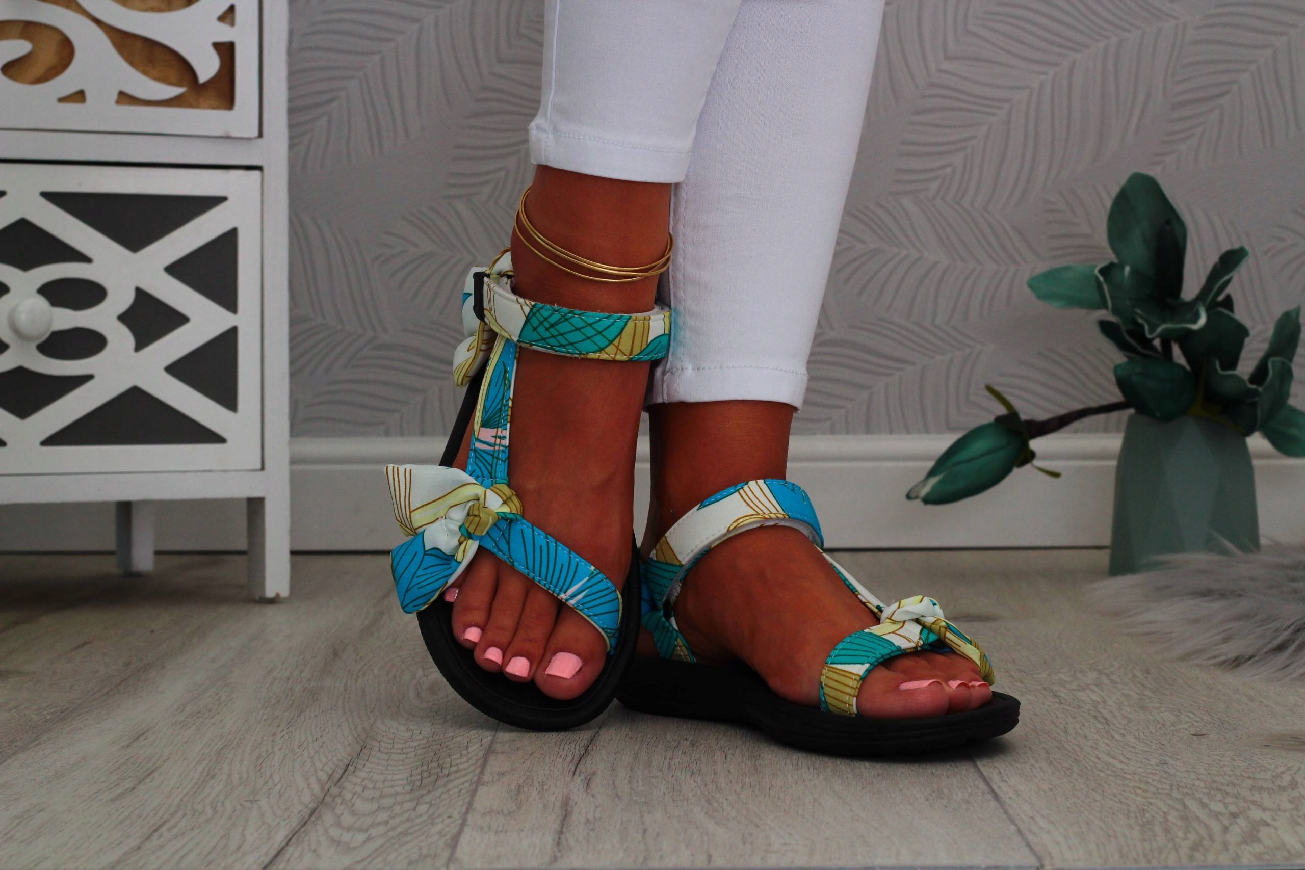 SANDAŁY DAMSKIE SANDAŁKI SPORTOWE KOKARDA RZEP Kod producenta DZ-318-6GREEN