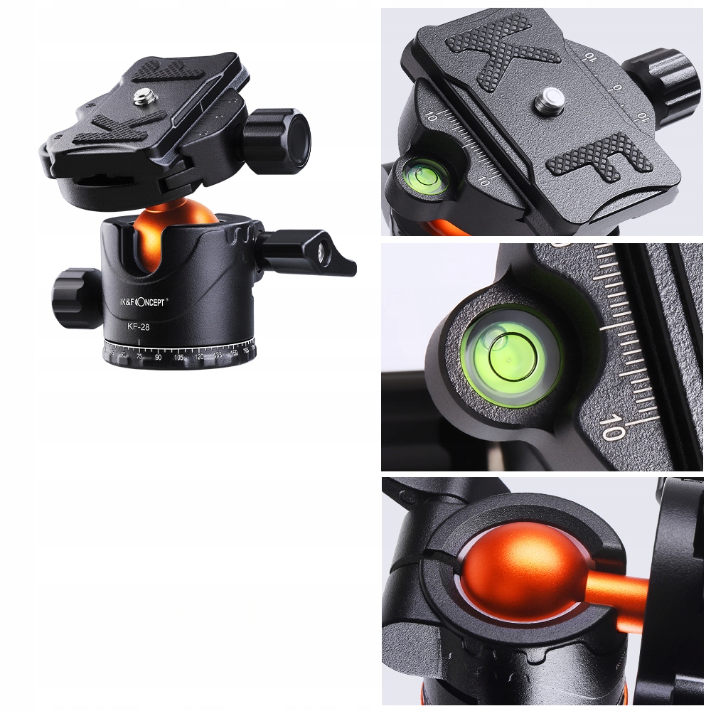 Statyw Monopod 2w1 K&F CONCEPT Magnez Głowica 3D 10kg Marka K&F Concept