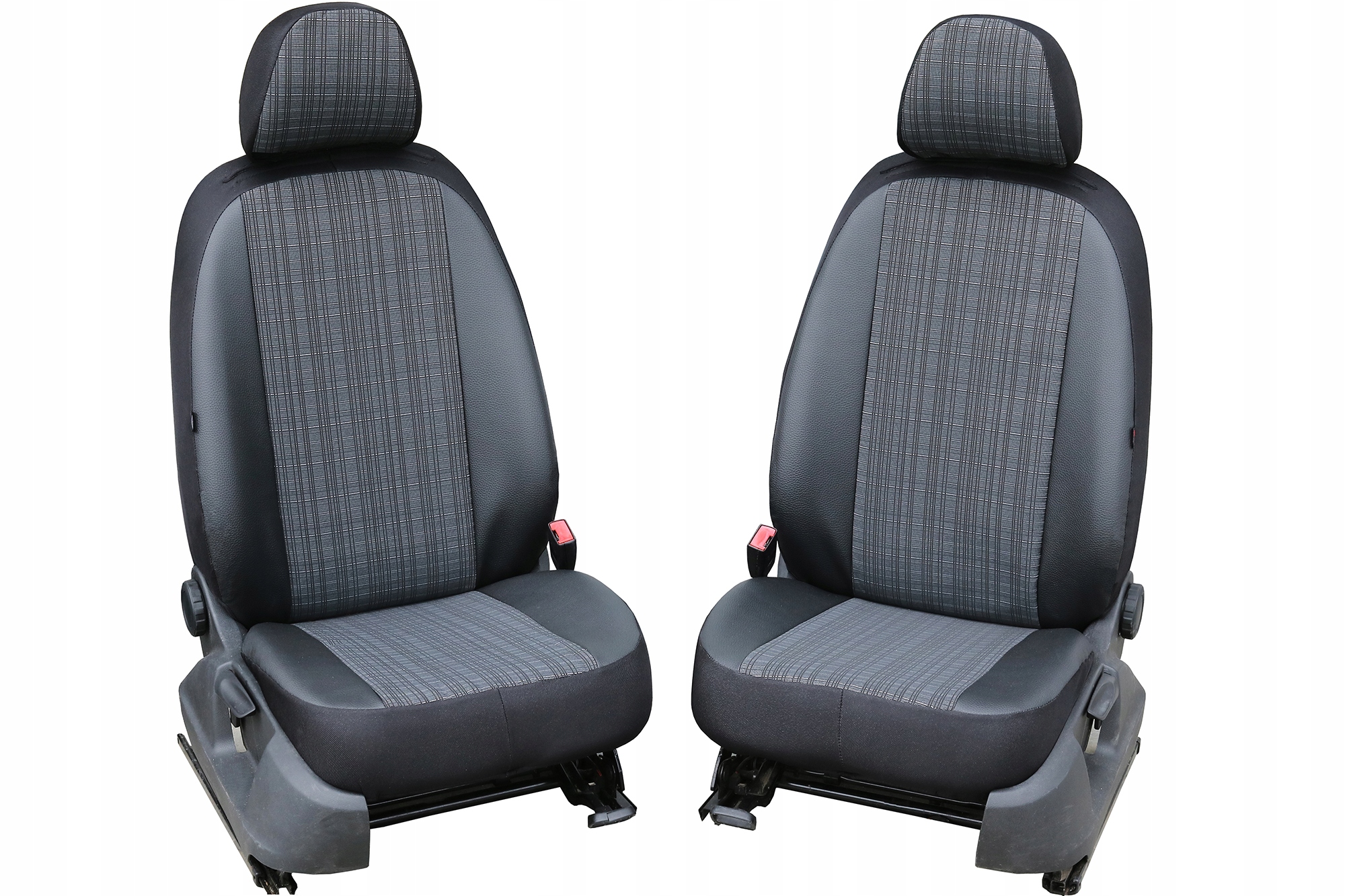 GRUBE POKROWCE MIAROWE NA SIEDZENIA SAMOCHODOWE do RENAULT TRAFIC 2 1+1