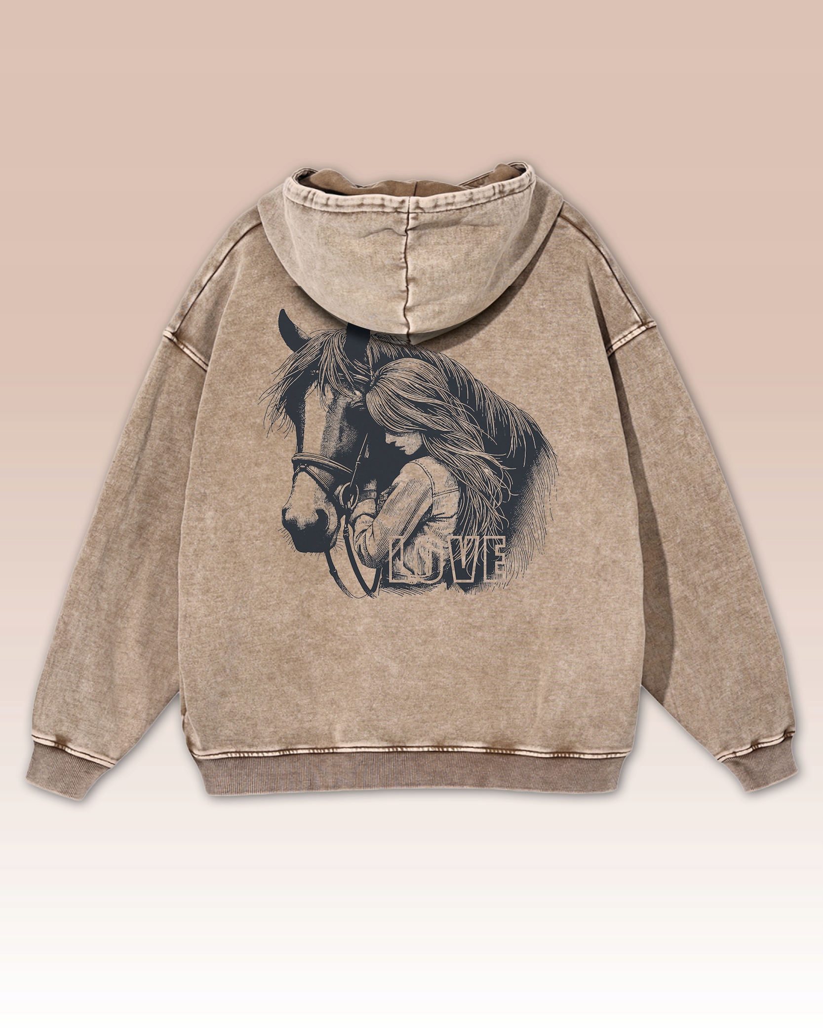 Mikina Love for Horses Love for Horses Nature Passion Care Béžová XL