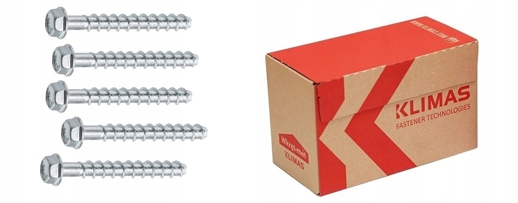 Skrutky do betónu so šesťhrannou hlavou 10x130 mm 50ks