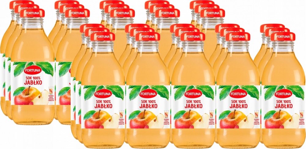 Sok jabłkowy 100% Fortuna butelka 0.3l x30