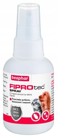 

Beaphar Spray 2,5mg Kleszcze Pchły Pies Kot 100ml