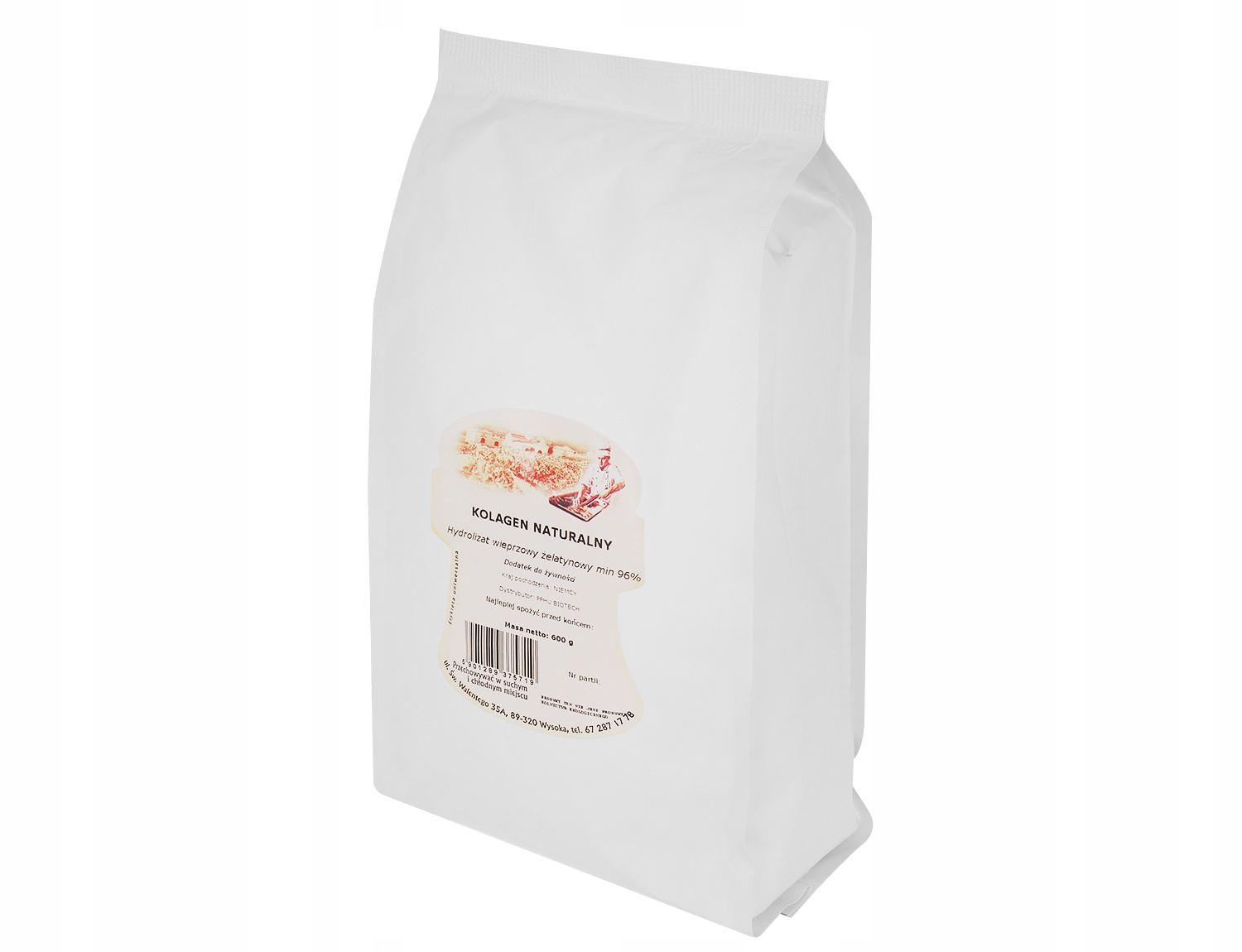 Naturalny Kolagen Hydrolizat Żelatynowy -600 g