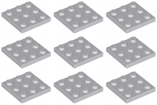 

Lego 11212 Płytka 3x3 szara jasn Nowa (10g) 9 szt.