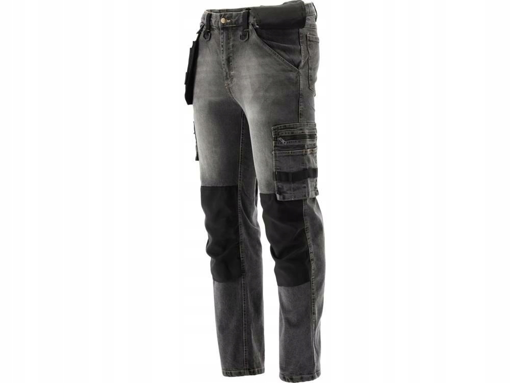 Montérské Pracovní Kalhoty Yato Stretch Jeans Šedé Velikost L/XL
