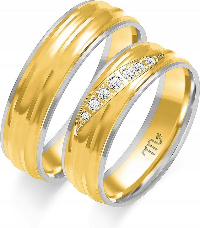 Moderní snubní prsten bílé zlato 14K 585, velikost 20 21 22, módní svatební kolekce