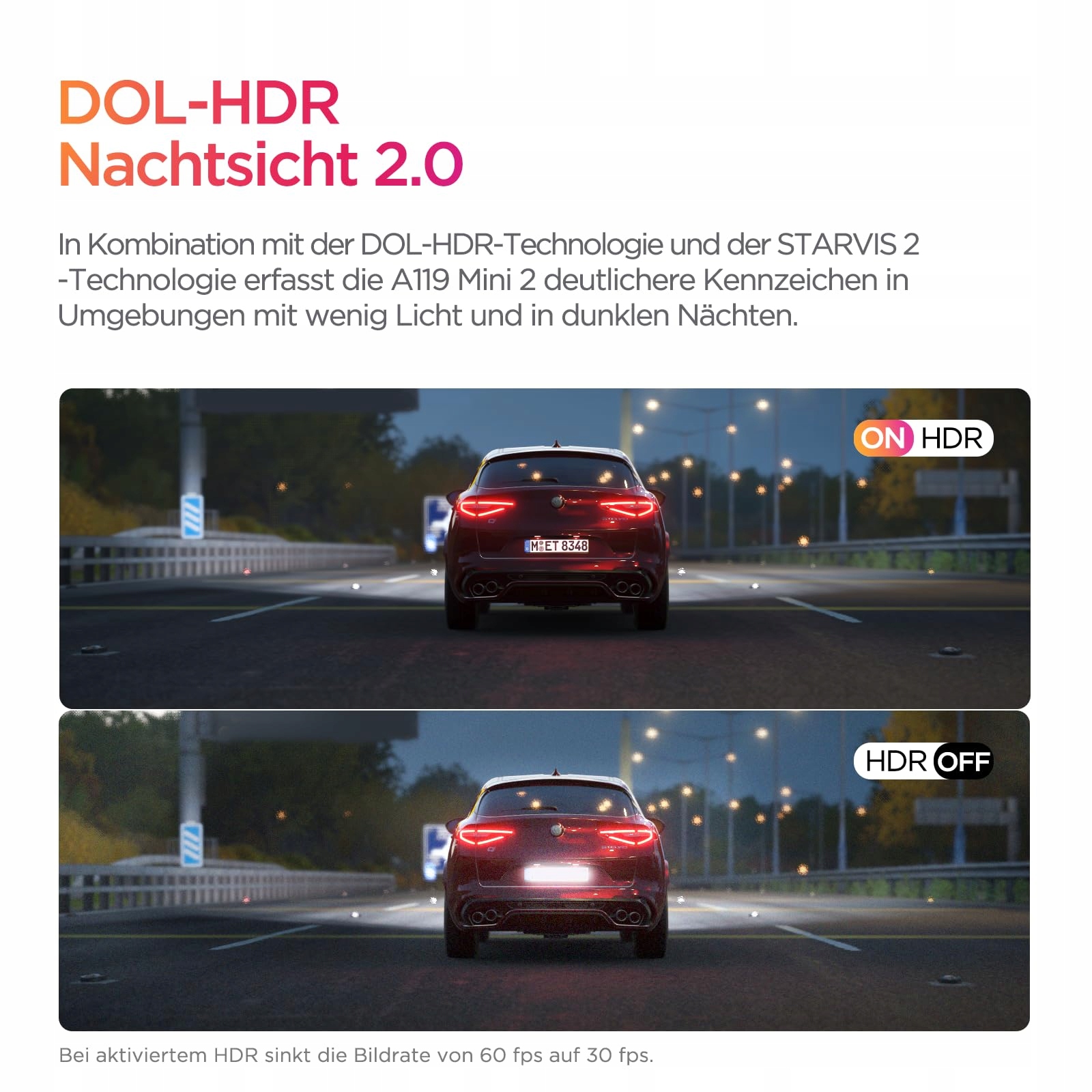 VIOFO Kamera Samochodowa A119 Mini 2 2K 60fps HDR GPS Wi-Fi STARVIS 2 — miniatura 3