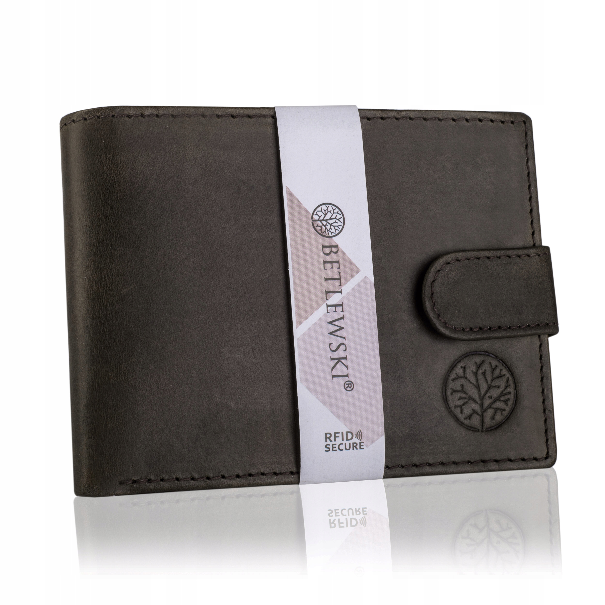 

Betlewski skórzany portfel duży skóra nubuk Rfid