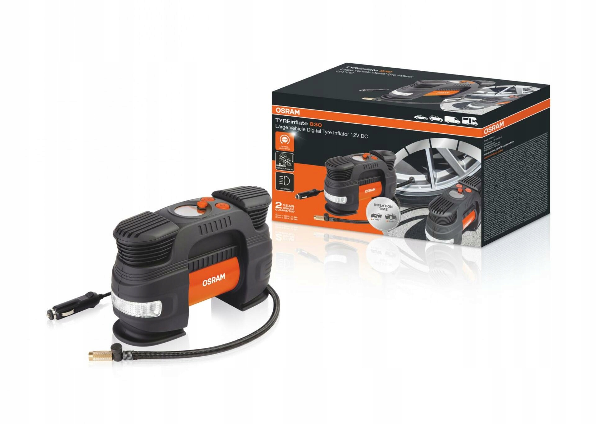 Osram TYREinflate 830 pumpa pre veľké vozidlá s káblom Os OTI830