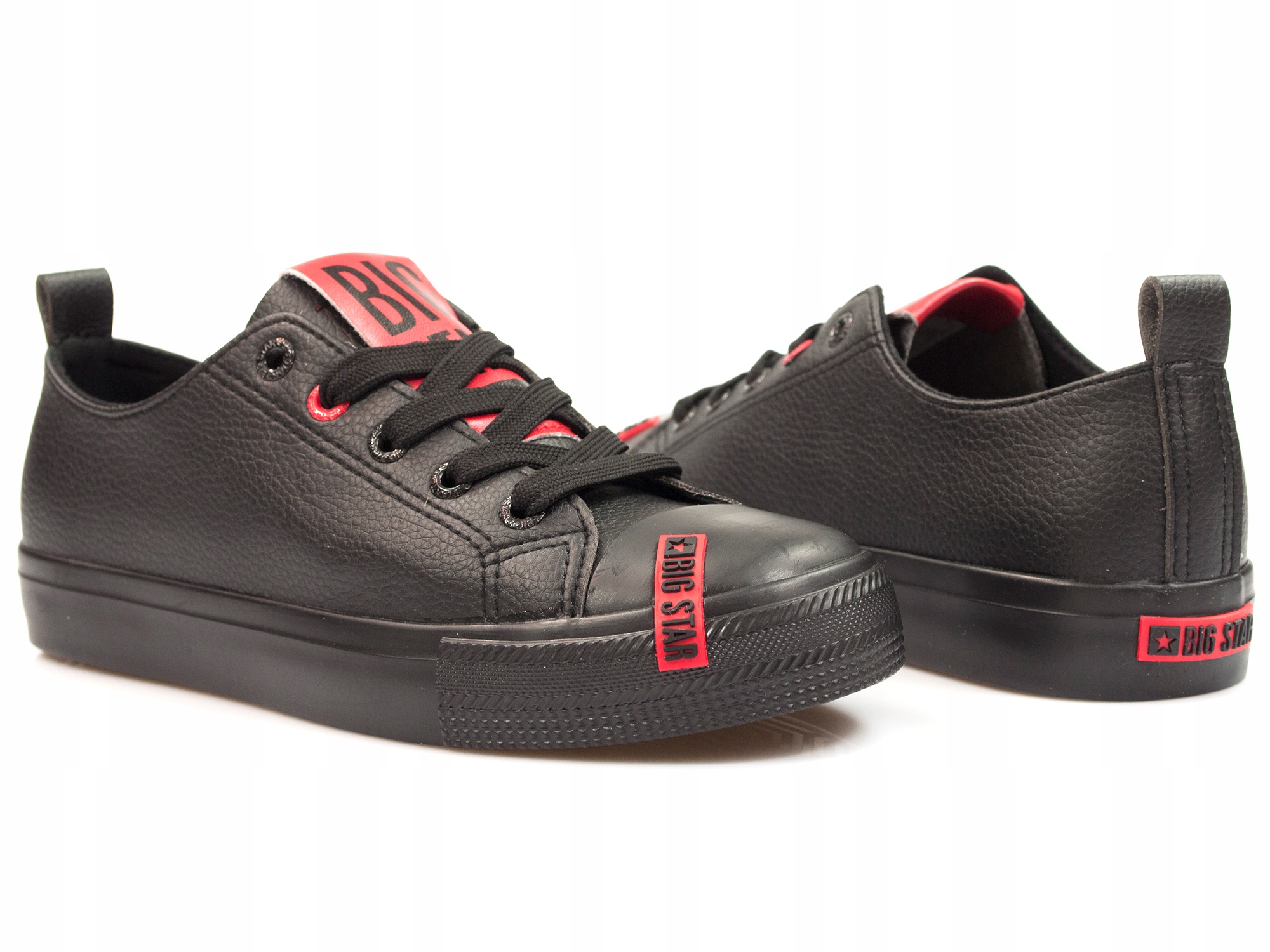 

Czarne sneakersy Big Star trampki Ekoskóra półbuty