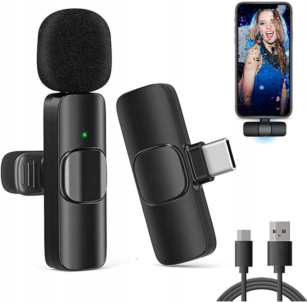 BEZPRZEWODOWY MIKROFON KRAWATOWY ODBIORNIK USB-C DO TELEFONU VLOG EAN (GTIN) 4048201615162