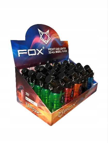 Box 20 ks Zapalovač plynový Jet Fox, regulace plamene, odolný vůči větru
