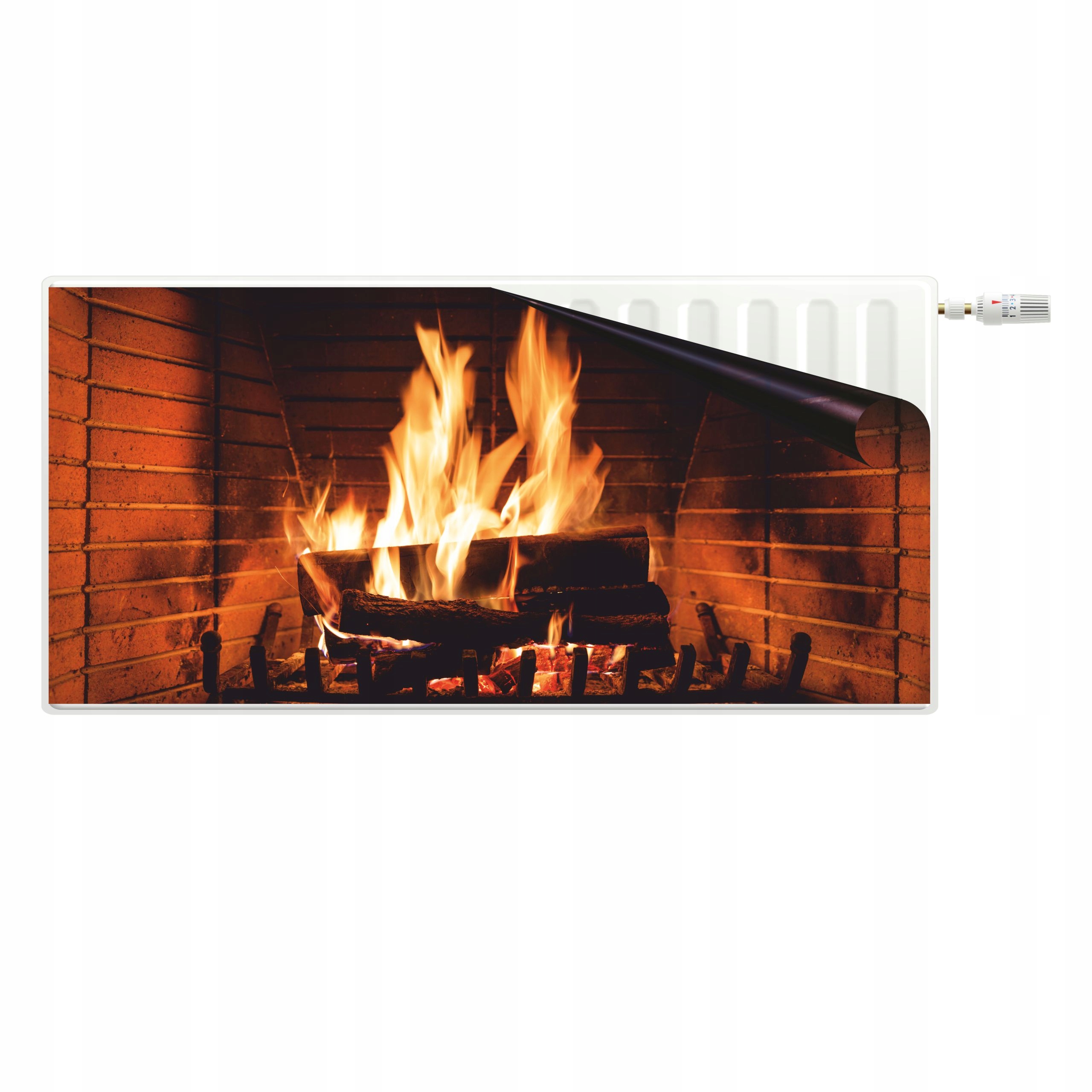 Magnetická podložka na radiátor Krb oheň Maskovačka 60x120