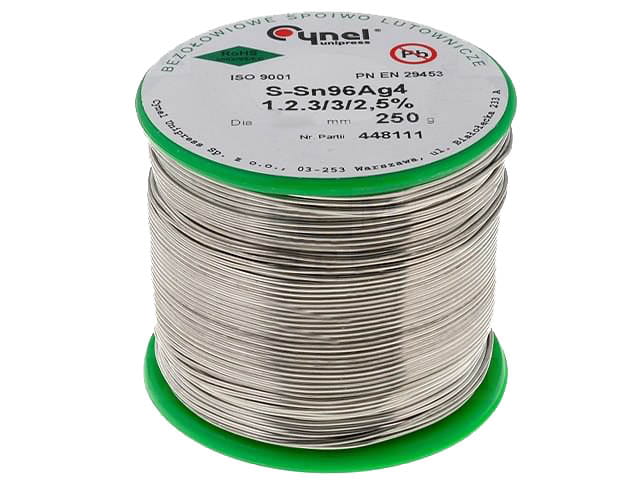 SNAG025-025 Bezolovnaté spojivo Sn96Ag4 tinol 0.25 mm 25dkg