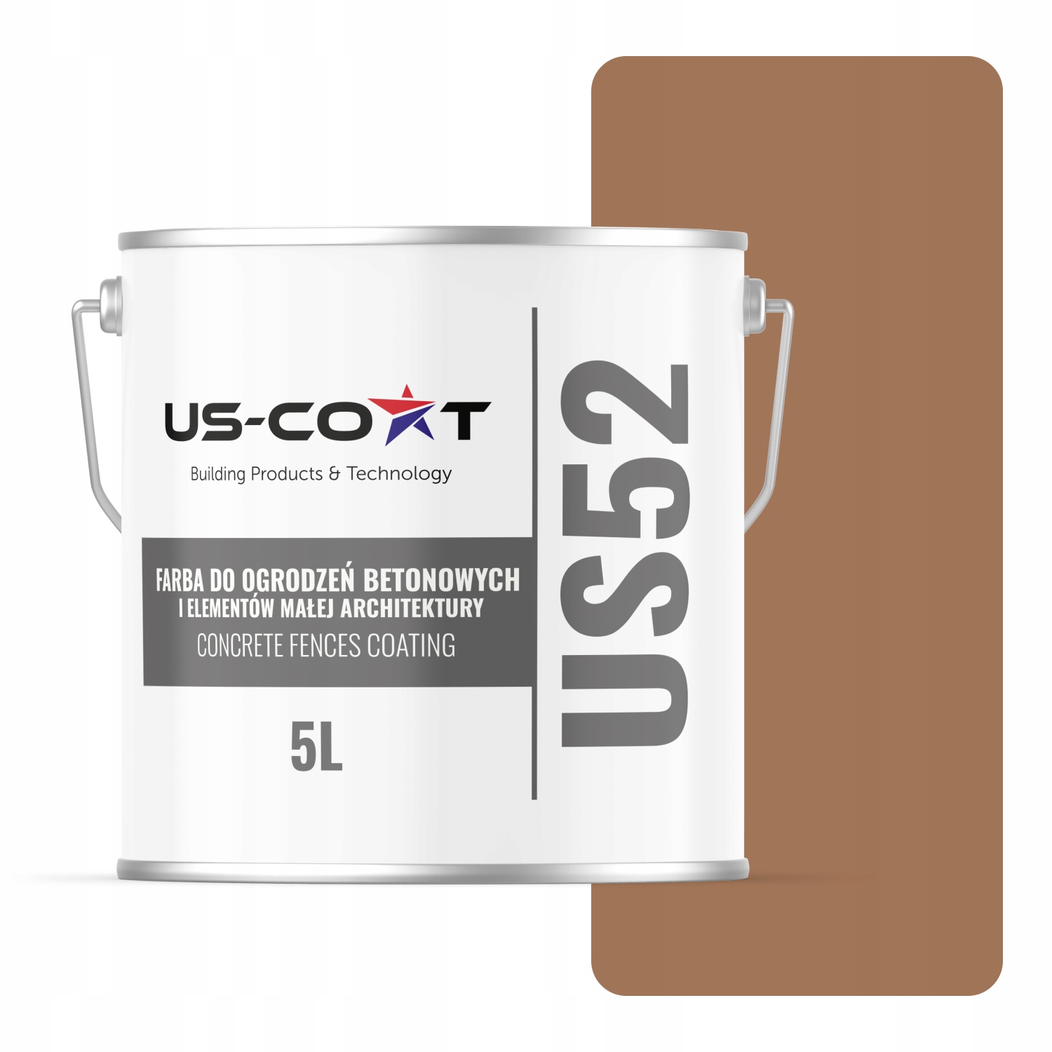 Farba Na Betón Na Maľovanie Plotov Betónových Plotov Hnedá Teplá F576 5L