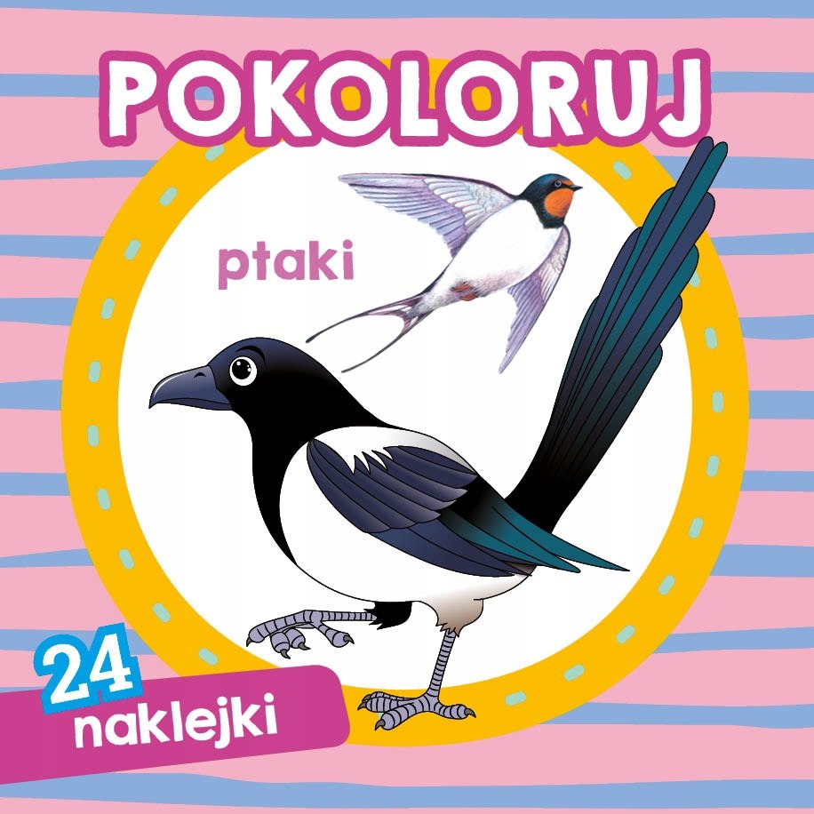 

Pokoloruj Ptaki 24 Naklejki Kolorowanka
