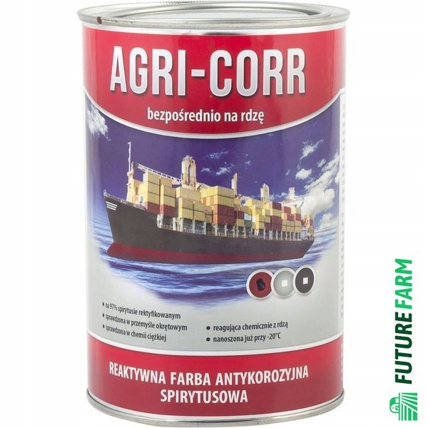 

Farba Agri-Corr Czerwona 1l Na Rdzę Okrętowa!!