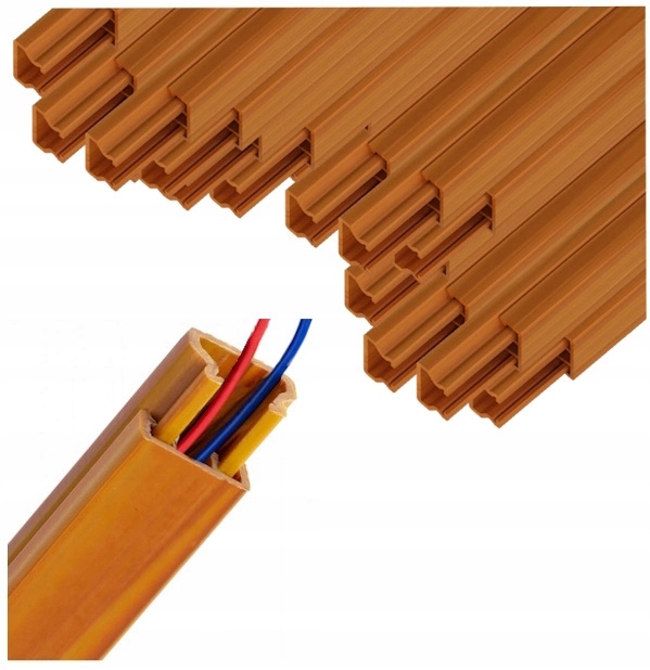 Kanał Kablowy Elektroinstalacyjny Korytko Mke 11x15mm Drewno Jasne 2m 40szt