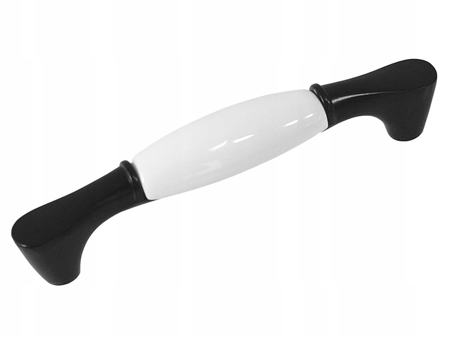

Uchwyt Meblowy Retro 96 MM Czarny Z Porcelaną