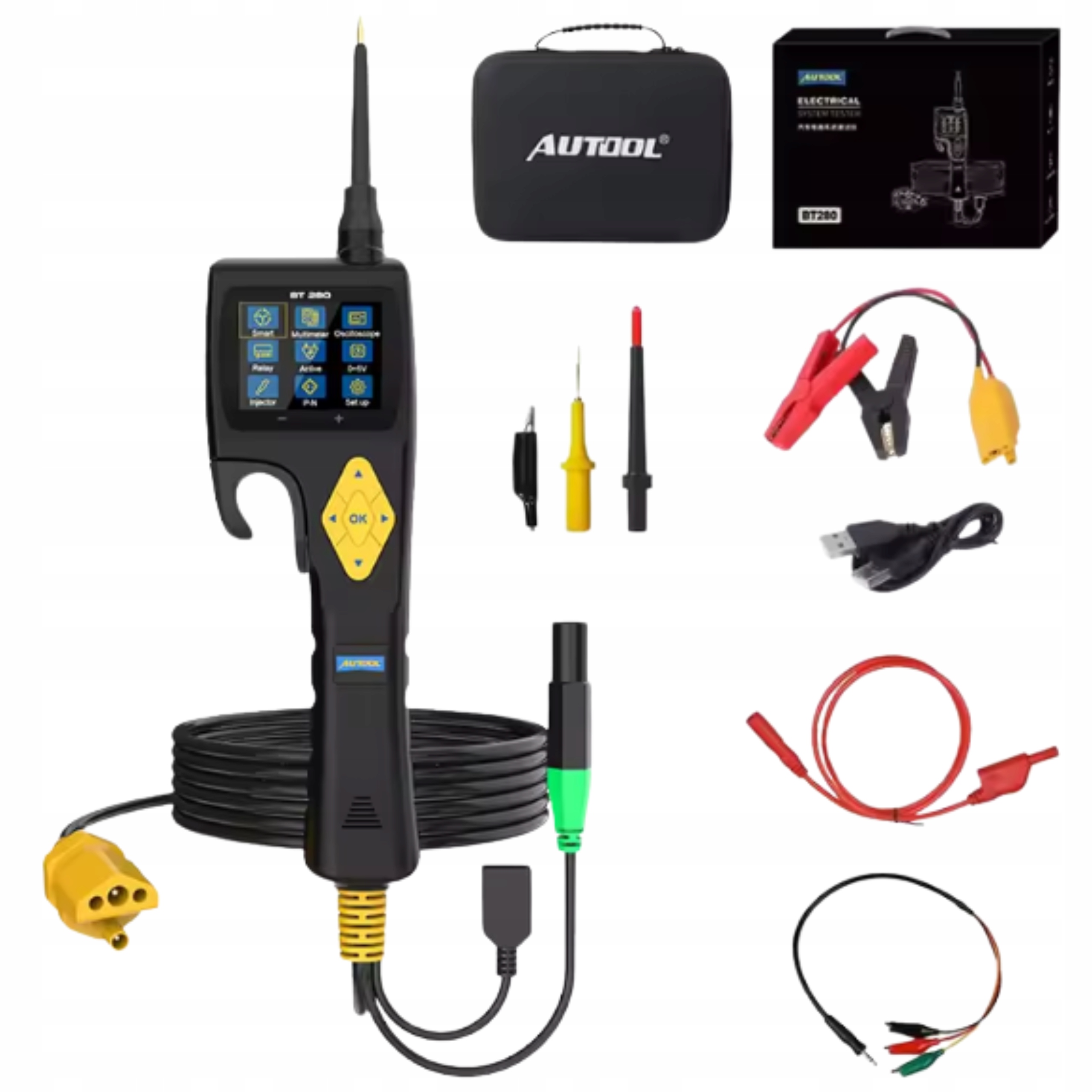 Tester kabelů do auta pro elektrické obvody Multimetr 3v1