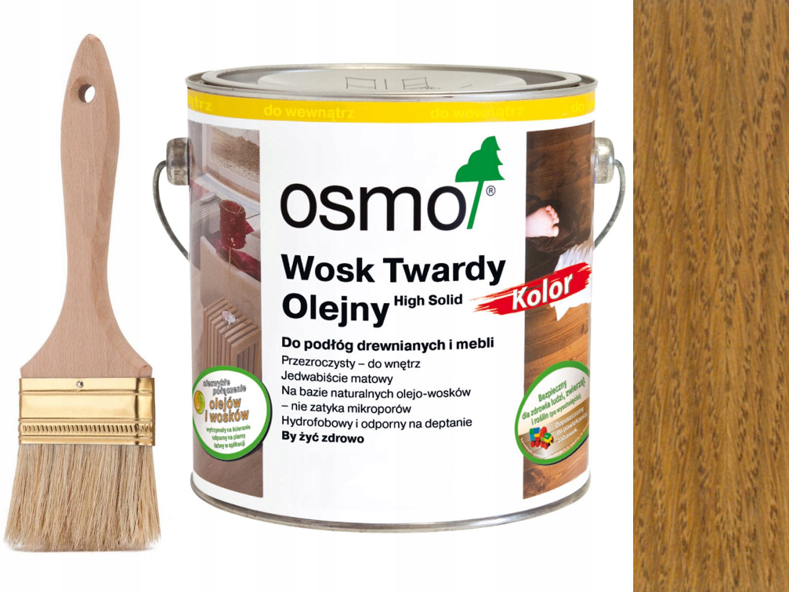 Osmo 3072 tvrdý vosk olejový olej 2,5 L Jantár