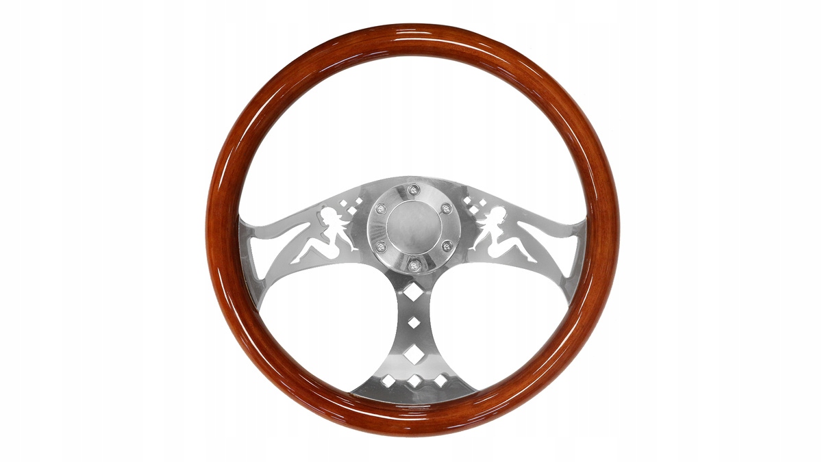 Športový Volant 380 MM Wood Style (drevo)