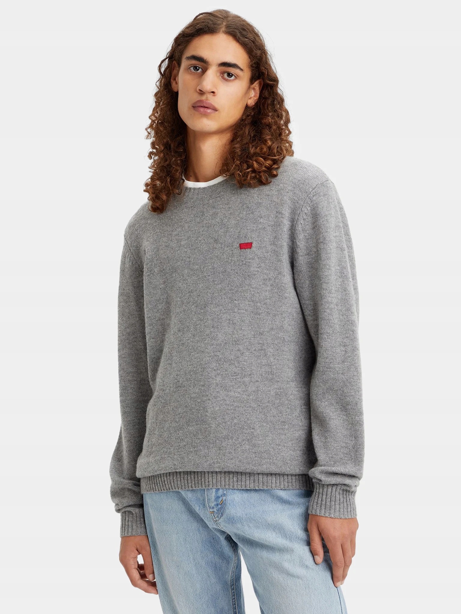 Levi's Pánský Svetr S Vlnou, Šedý, Velikost XL