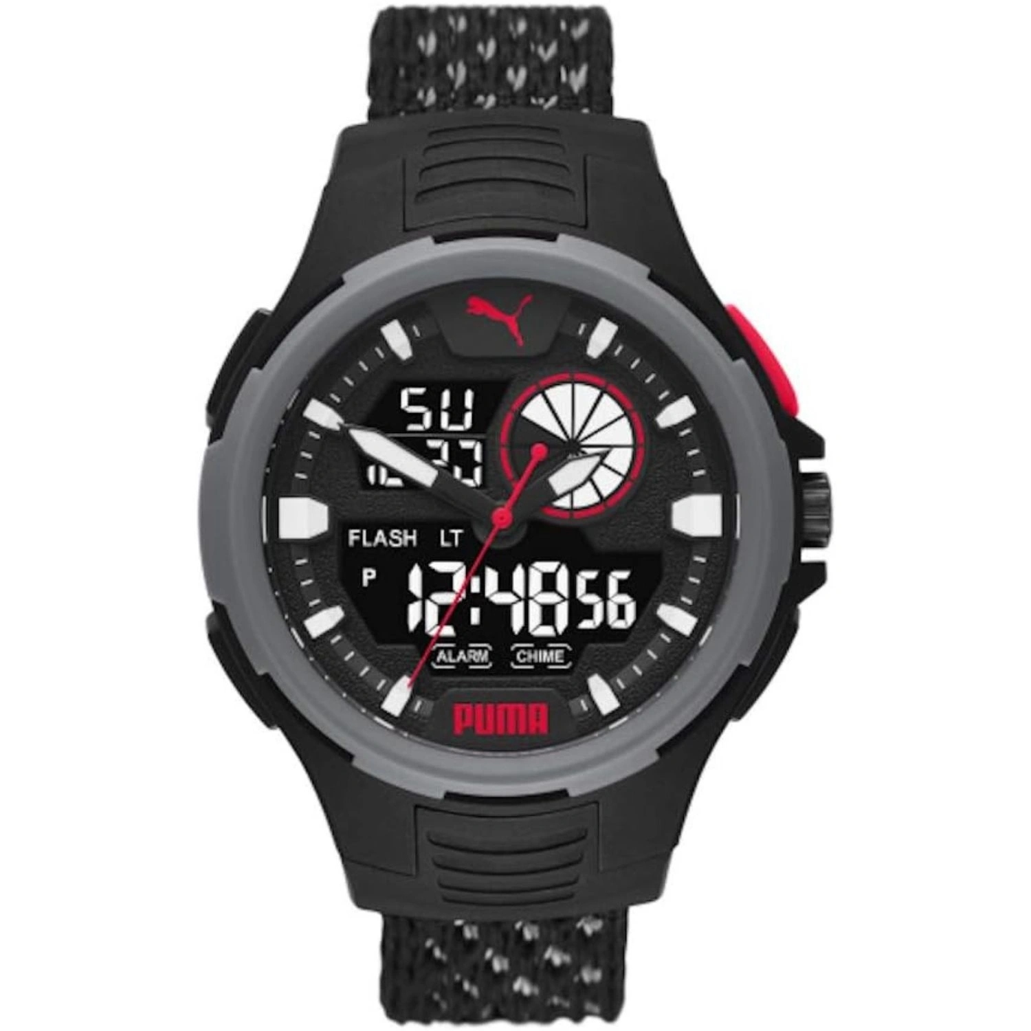 Pánské hodinky sportovní hodinky Puma Bold P5073 křemenné digitálně-analogové černé