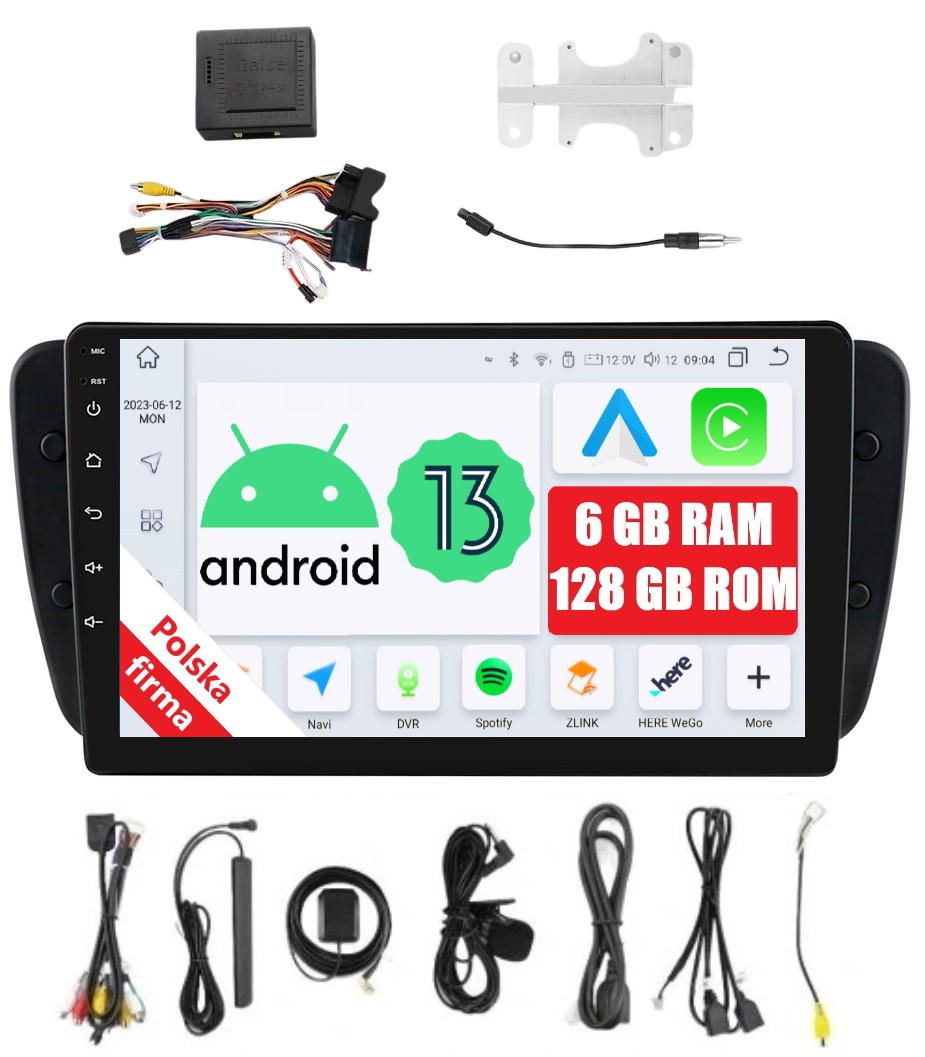 Rádio 2DIN Navigácia Android Seat Ibiza 4 IV 6/128 Gb Dsp Carplay Lte