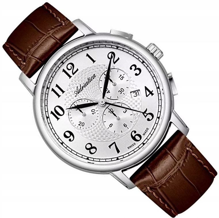Švýcarské Pánské Hodinky Adriatica A8256.5B23CH Elegantní Vintage Chrono