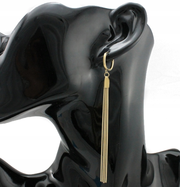 

Kolczyki Złote 18 Krt Długie Żmijki 9 cm Xuping