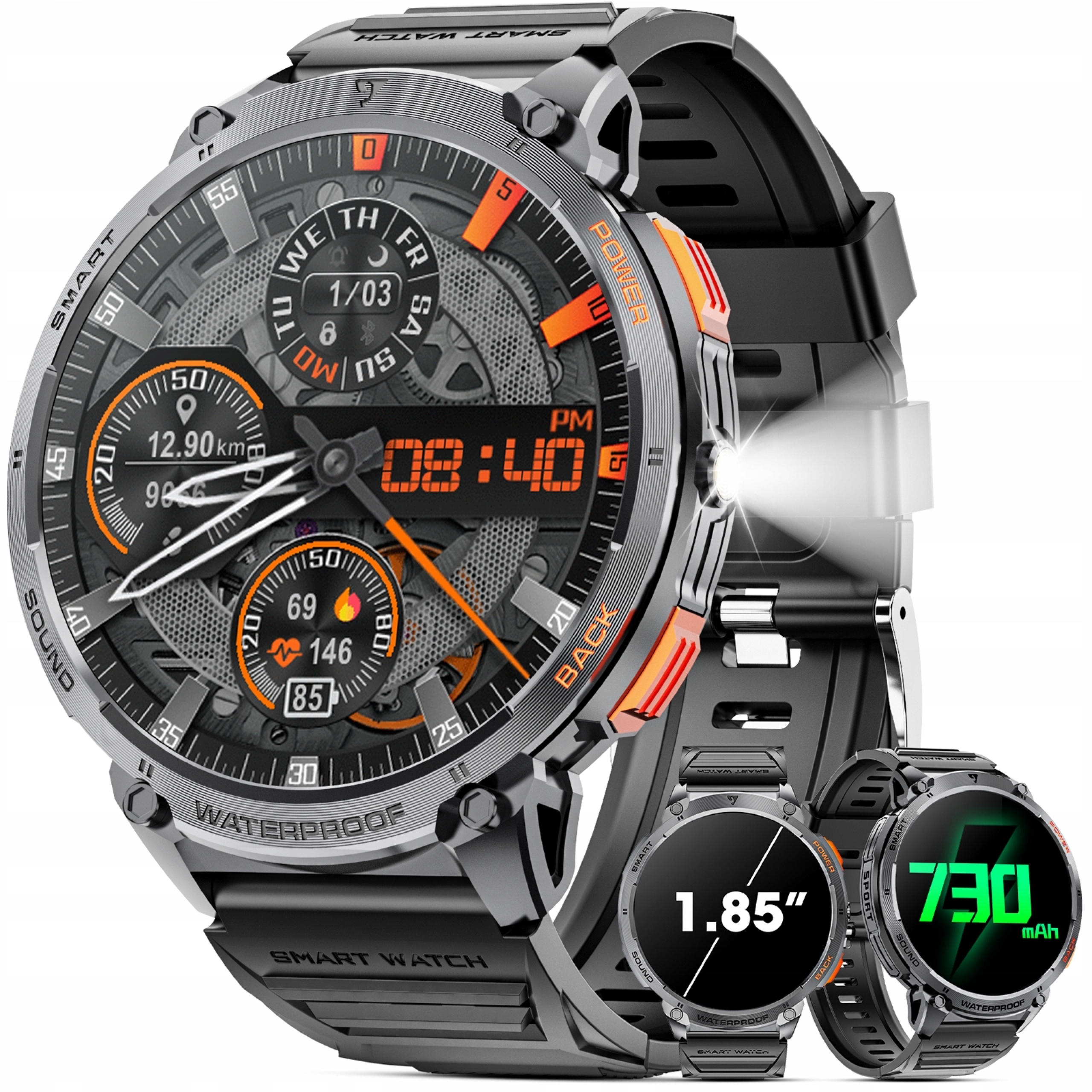 Chytré Hodinky Pánské Gps Menu Polské Voděodolné Sportovní Hovory Smart Watch Pl