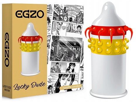 

Prezerwatywa Egzo Cocky Friend Lucky Duże Wypustki