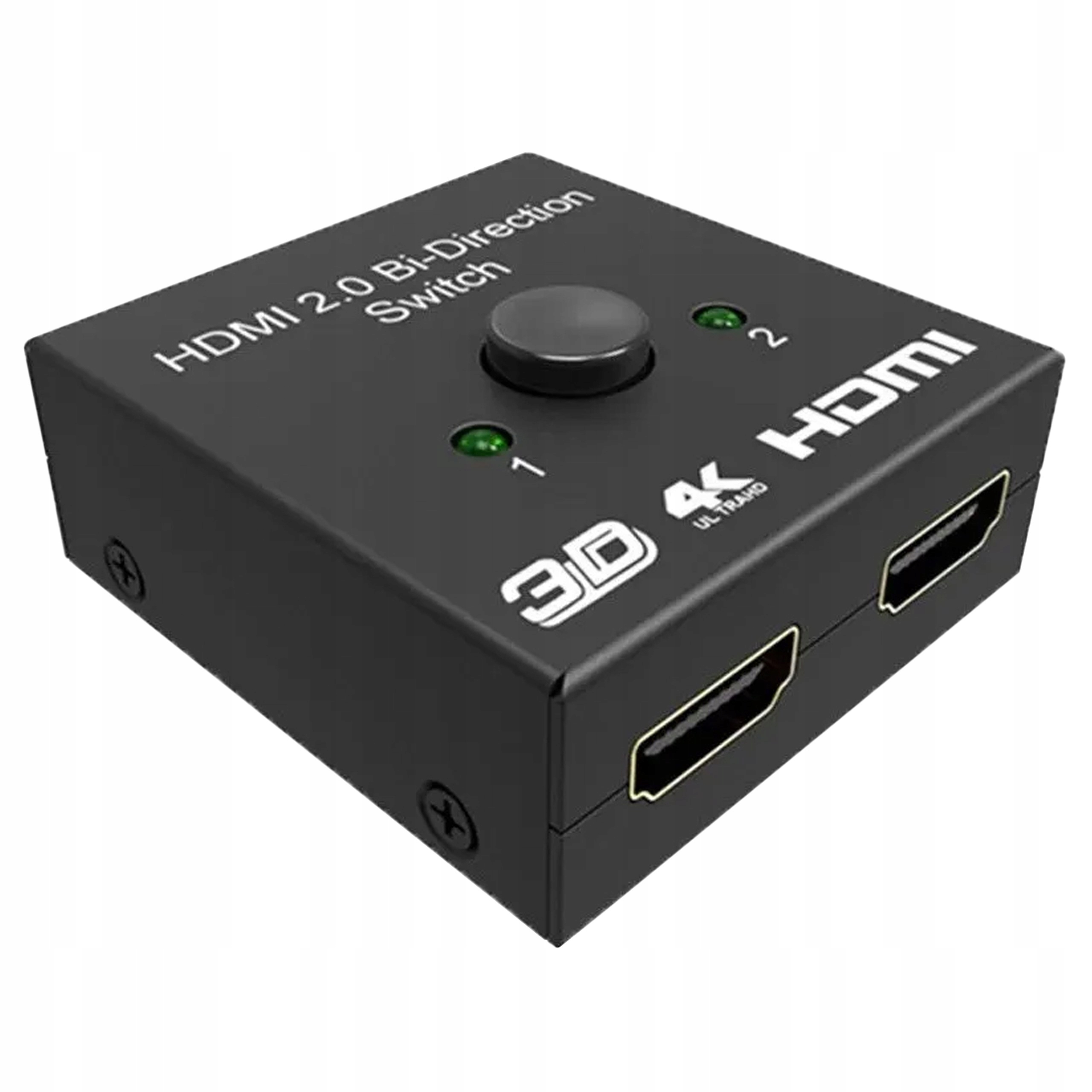 SWITCH HDMI 2.0 2x1 SPLITTER 1x2 ROZDZIELACZ FHD 4K 60Hz HDR DWUKIERUNKOWY Model WW411026