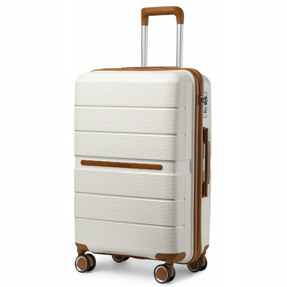 Kono British Traveller kabinové zavazadlo polypropylen béžová 36L