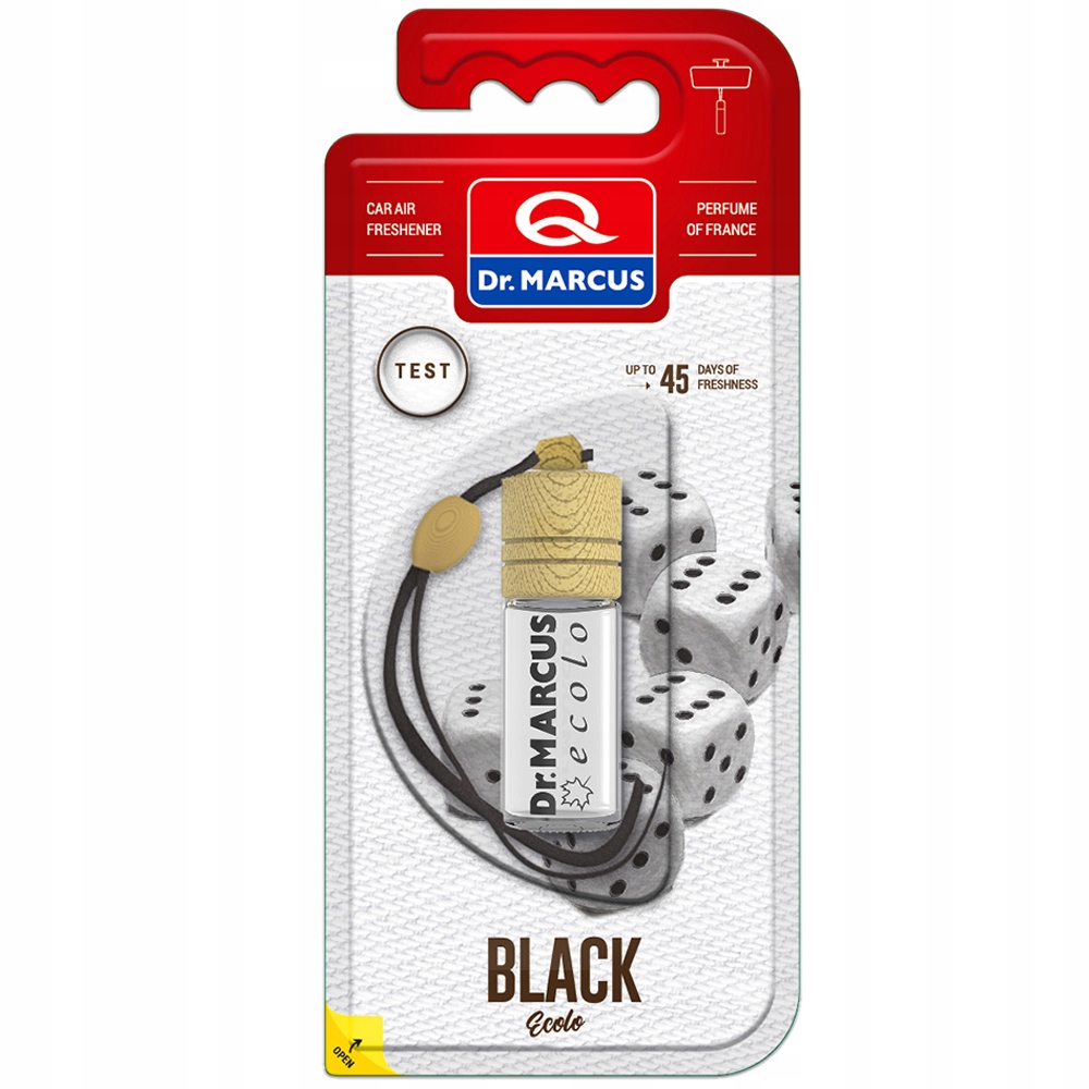 Dr. Marcus zapach samochodowy Ecolo, Black 4,5ml 45 Dni