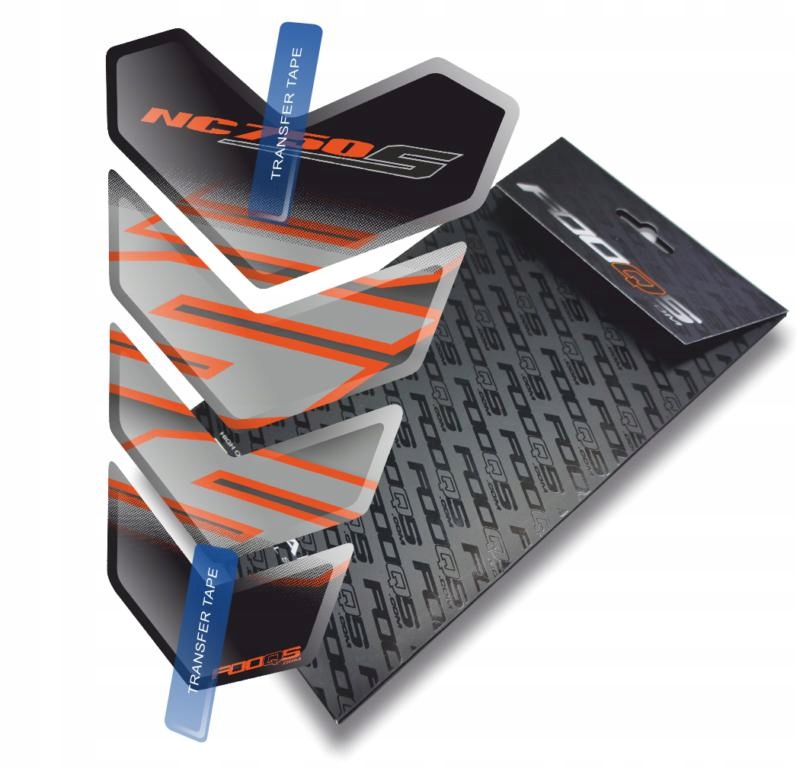 Tank-pad od firmy Fooqs pro Honda Nc 750 S NC750S Stříbrný Oranžový