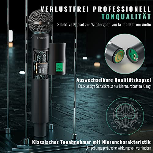 PHENYX PRO 4-Kanałowy System Mikrofonów Bezprzewodowych UHF — miniatura 4
