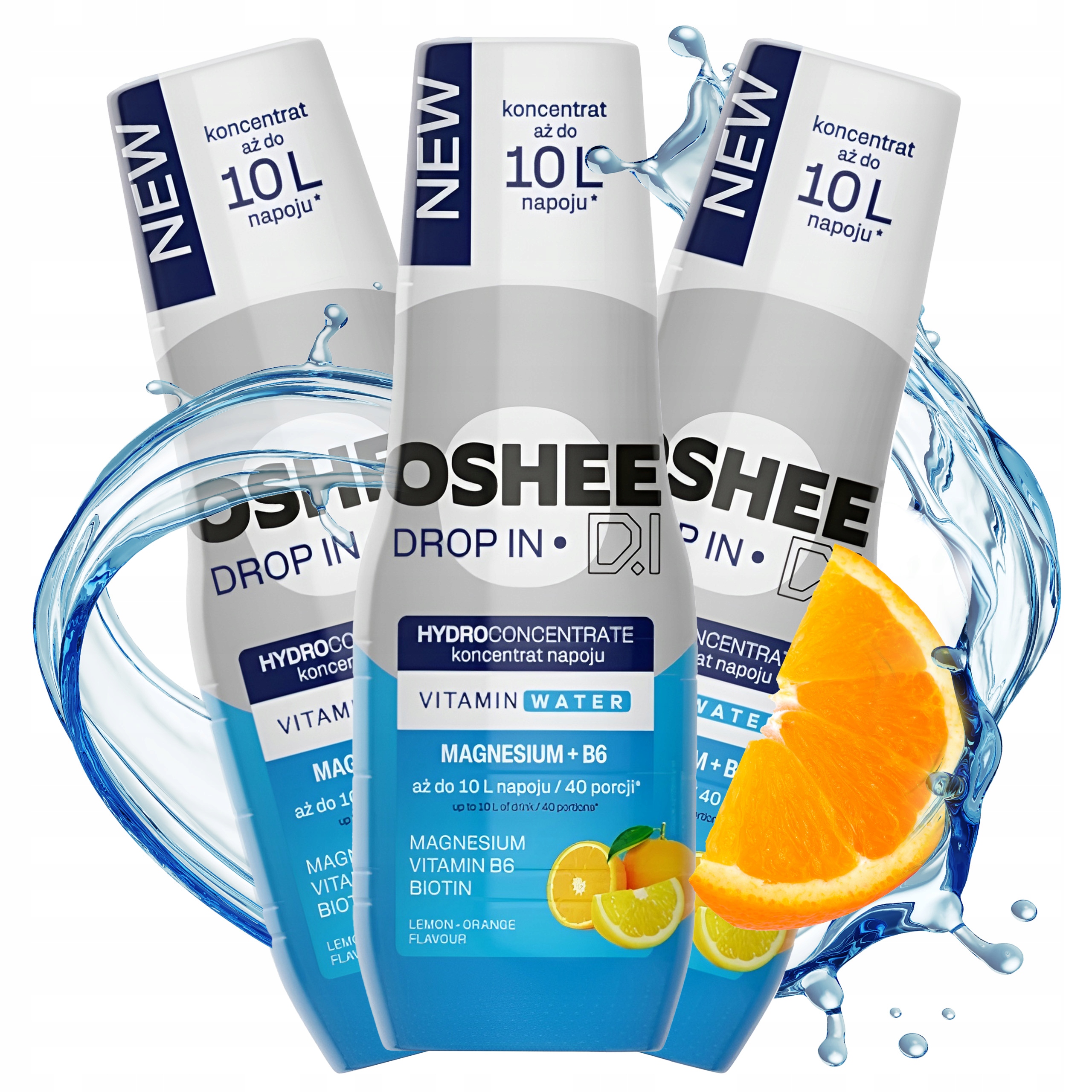 3X Nápoj Sirup Oshee Do Saturátoru Vody Koncentrát Pomeranč Oranžový 500 ML