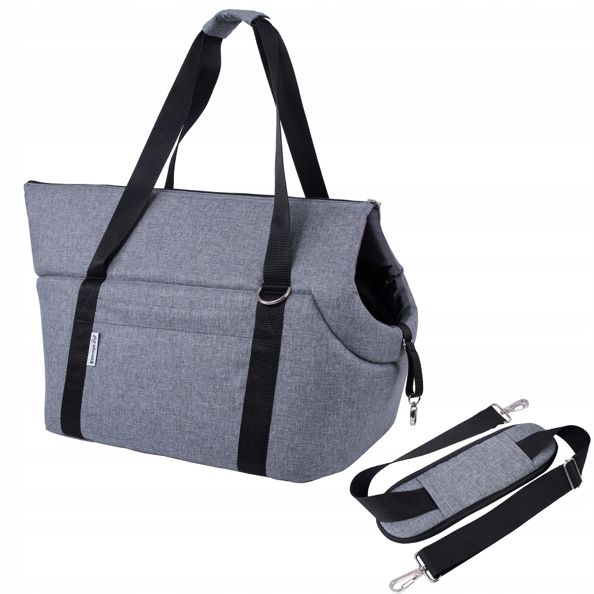 Přepravní taška pro psa XL R4 – vyztužené dno, vodítko, kapsa, popruh