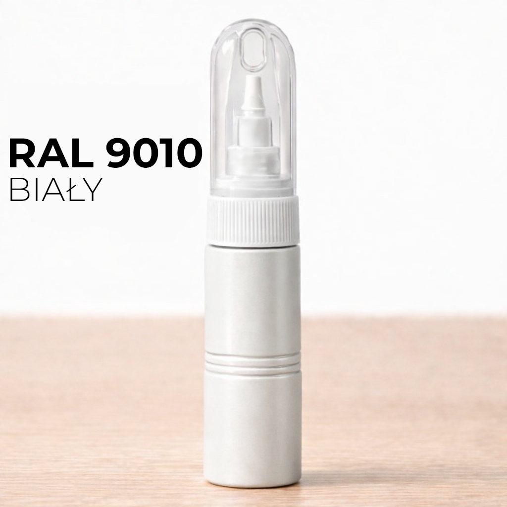 Ral 9010 Biały Półpołysk zaprawka z Lakierem igła 20 ml