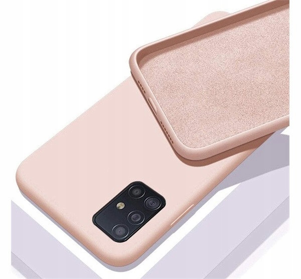 Samsung Galaxy S21 FE premium silikonowe etui, pudrowy