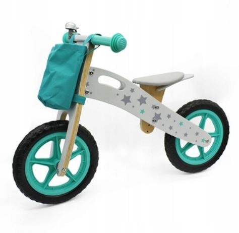 Drewniany rower biegowy Wood Bike Stars 12" regulowane siedzisko