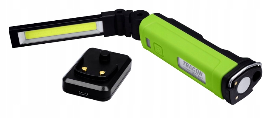 Latarka warsztatowa wytrzymała magnes Usb C Tracon 800 lm Led