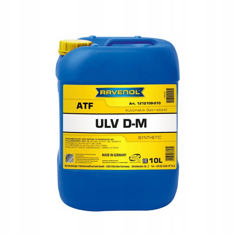 RAVENOL ATF ULV D-M 10L Ford WSS-M2C949-A Akcyza 1212108-010-01-999 za ...