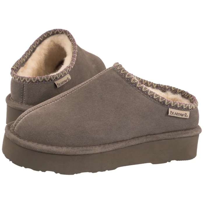Dámské zateplené Pantofle na platformě Bearpaw Martis 3038W Šedé