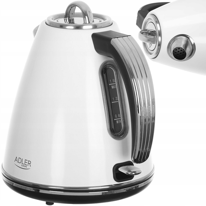 Czajnik Elektryczny Stalowy 1,5L 230V Biały AD1343