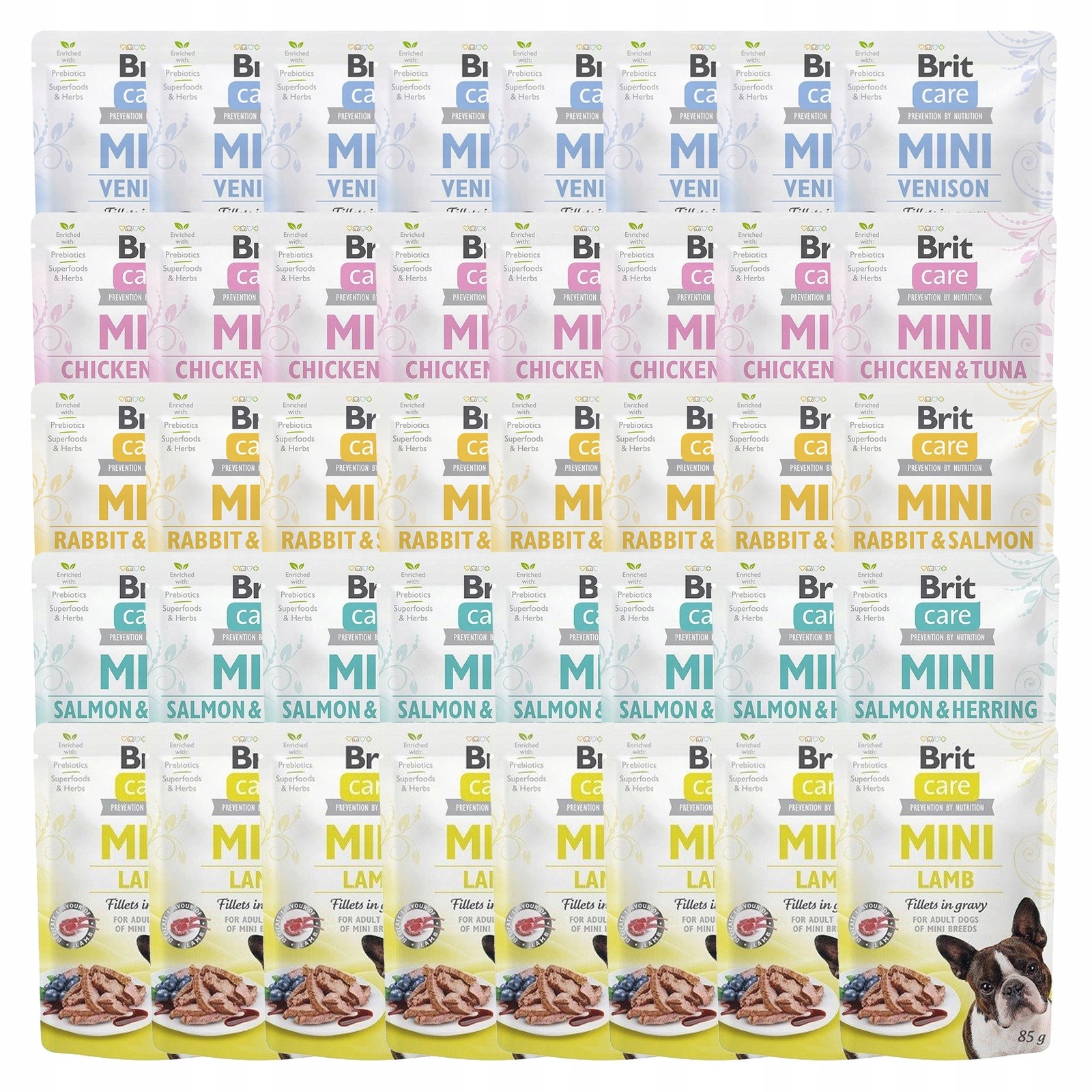 Brit Care Mini karma mokra dla psa mix smaków 40 x 85g