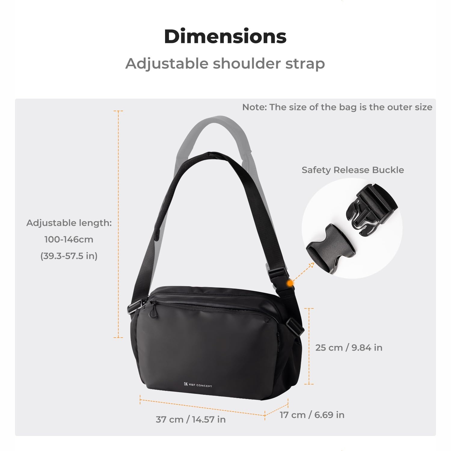 K&F CONCEPT Duża Torba Na Aparat Kompatybilna Z Canon Nikon Sony DJI — miniatura 6
